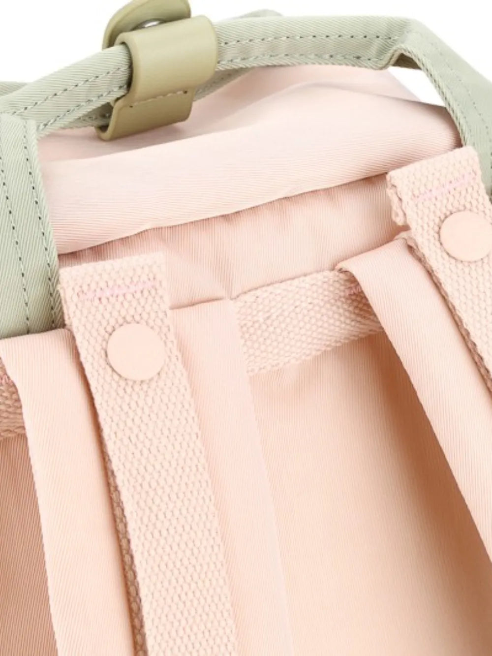 Himawari Contrast Waterproof Canvas Backpack Bag with Round Label - LaTezza Online Shop