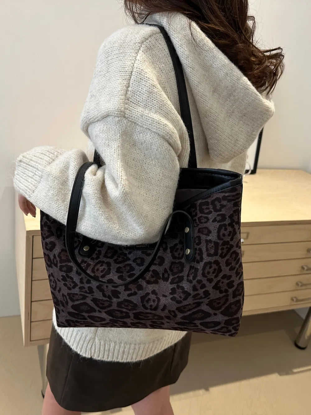 Leopard Polyester Tote Bag - LaTezza Online Shop