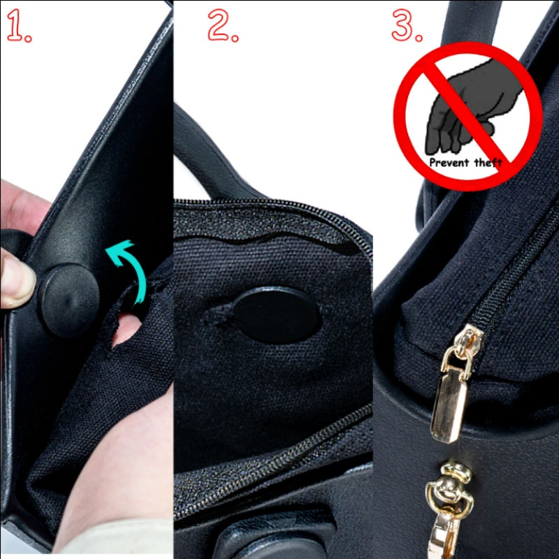 Waterproof EVA Handbag Punching Women's Tote Bags With Shoulder Strap Beach Bag