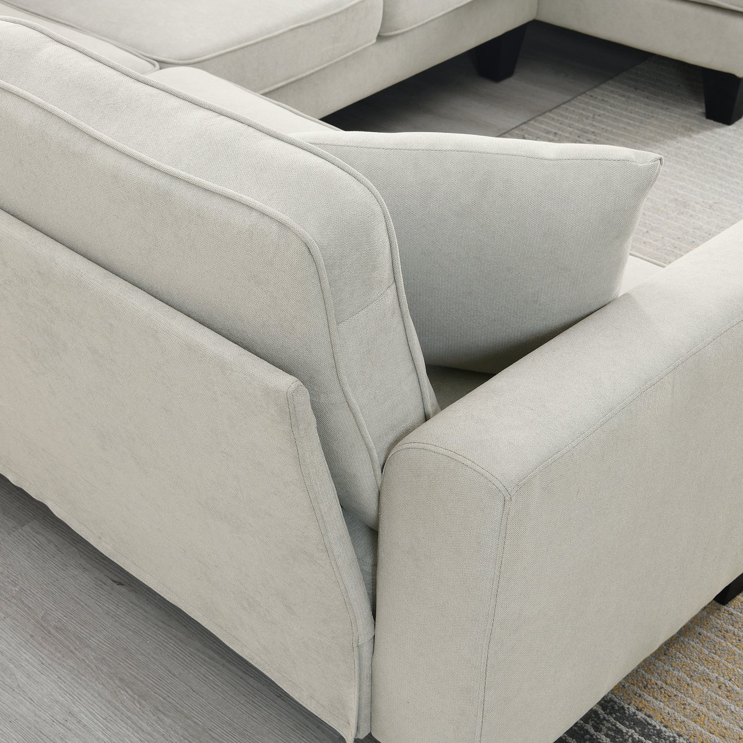 Modern U Shape Sectional Sofa Set 7 Seat Fabric - LaTezza Online Shop