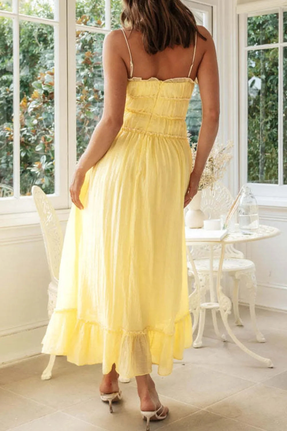 Midi Cami Dress Frill Tied Front - LaTezza Online Shop