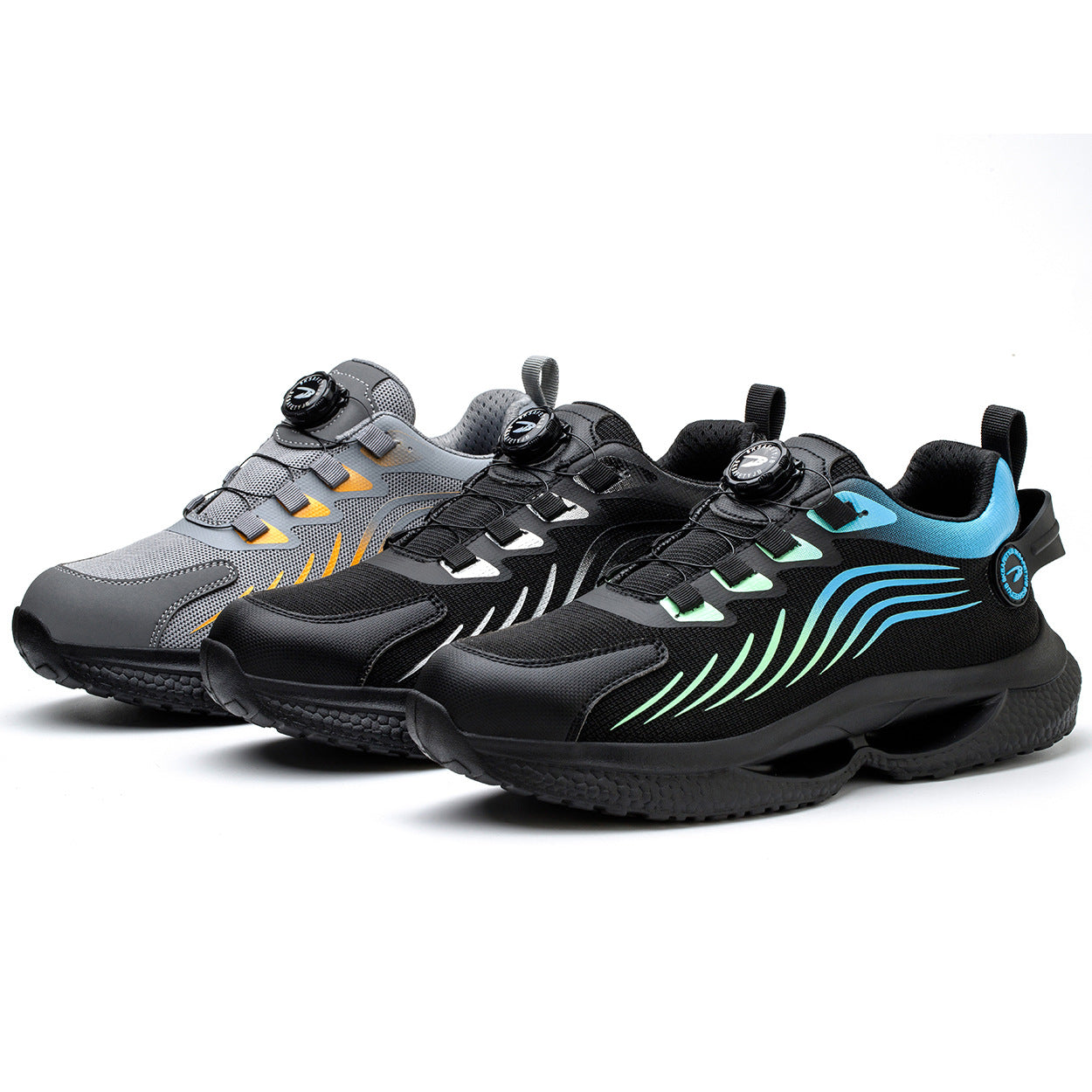 Safety shoes anti smashing anti piercing anti slip wear-resistant steel toe shoes lazy no tie safety shoes - LaTezza Online Shop
