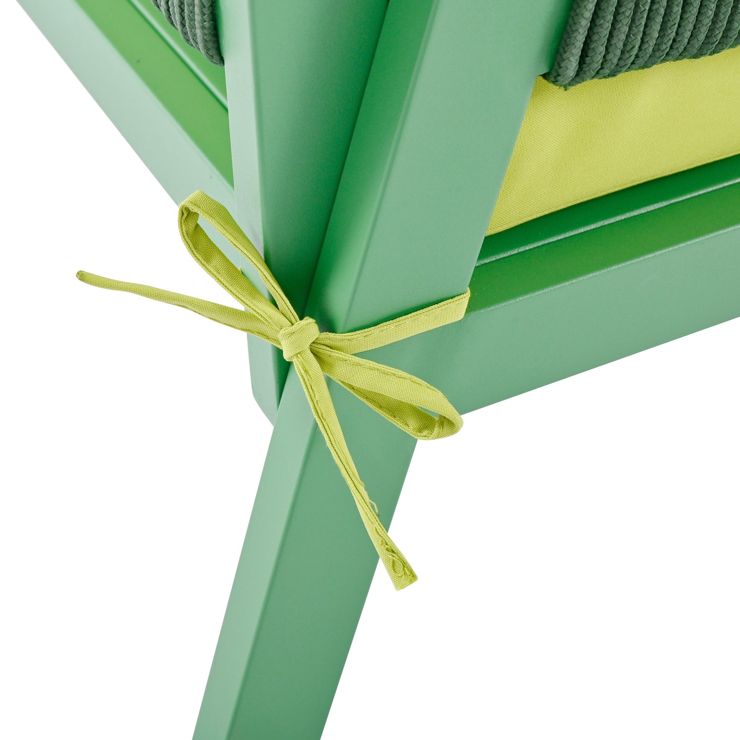 Outdoor Furniture with Tempered Glass Table, Set Deep Seating with Thick Cushion (Fluorescent Yellow & Green) - LaTezza Online Shop