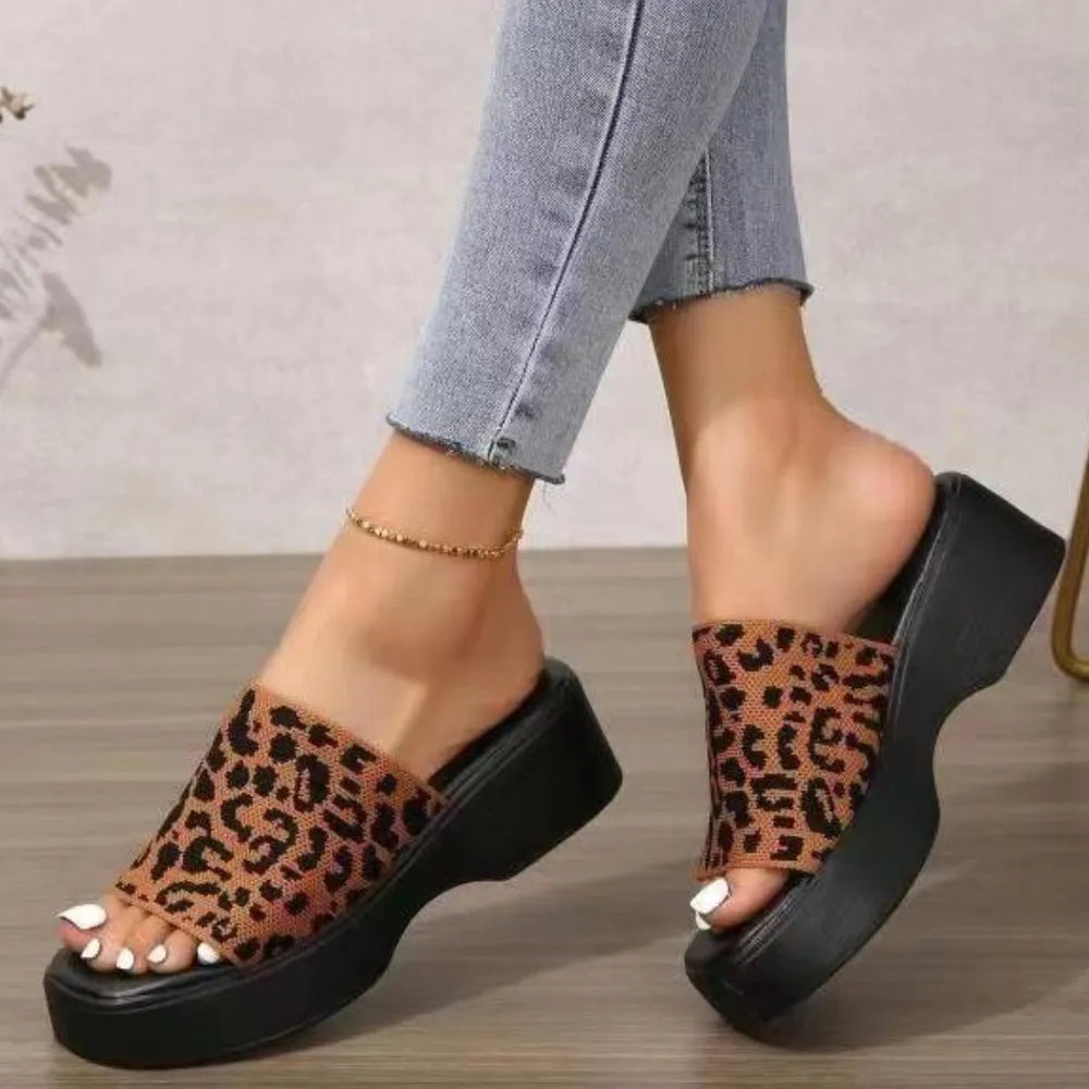 Platform Sandals Cloth Open Toe - LaTezza Online Shop
