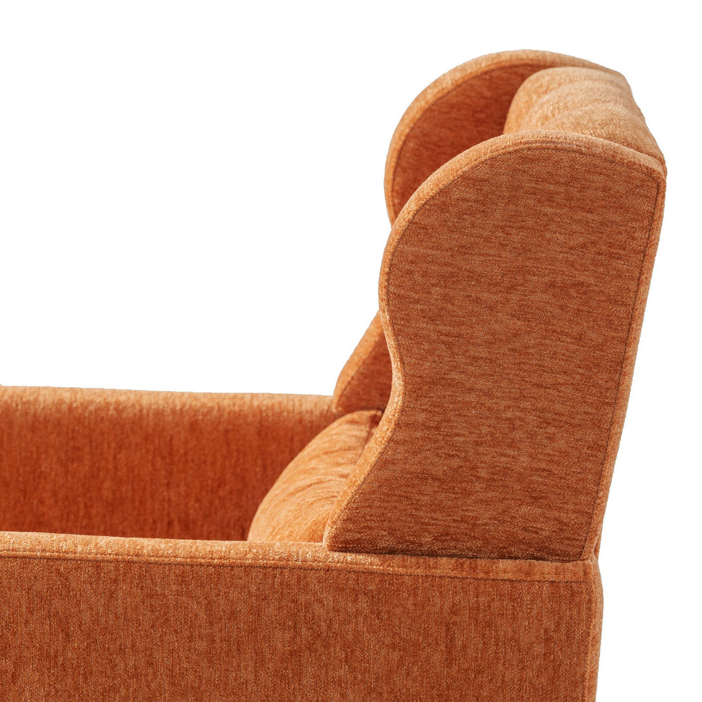 Modern Accent Chair Upholstered Foam Filled Living Room Chairs Comfy Reading Chair Mid Century Modern Chair (Orange) - LaTezza Online Shop
