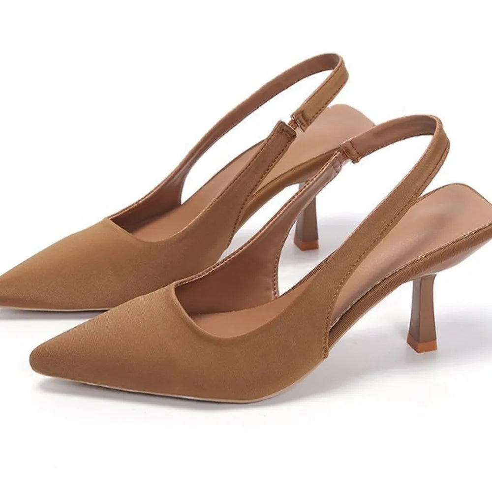 Pumps Point Toe Kitten Heel Slingback - LaTezza Online Shop
