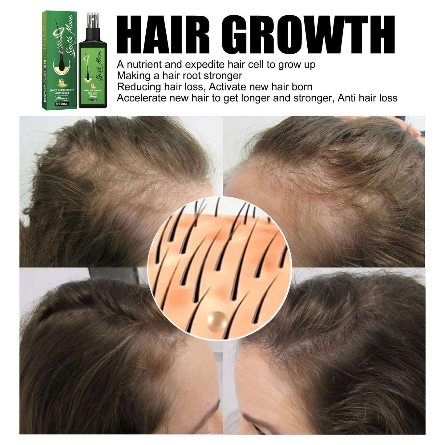 South Moon Hair Care Spray Nourishing And Nourishing Hair Massage Repair Hair And Scalp Care Solution - LaTezza Online Shop