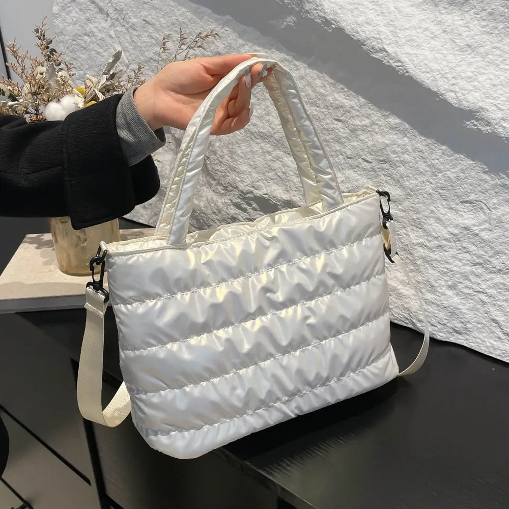 Handbag Crossbody Bag PU Leather Detachable Strap Puffy Bag - LaTezza Online Shop
