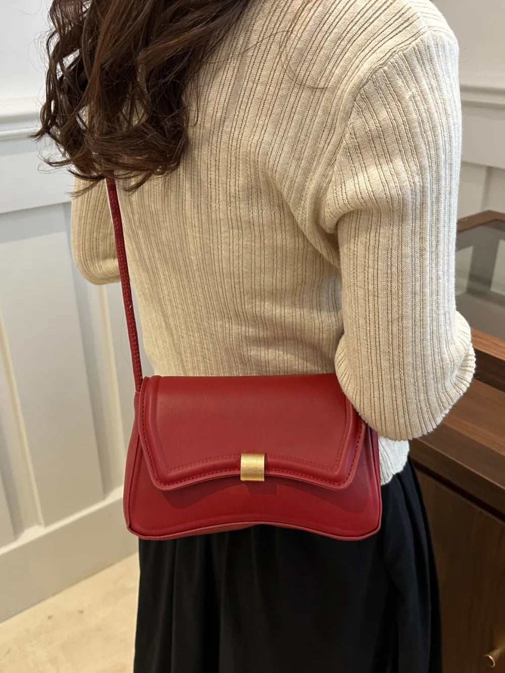 Knotted Strap PU Leather Handbag - LaTezza Online Shop
