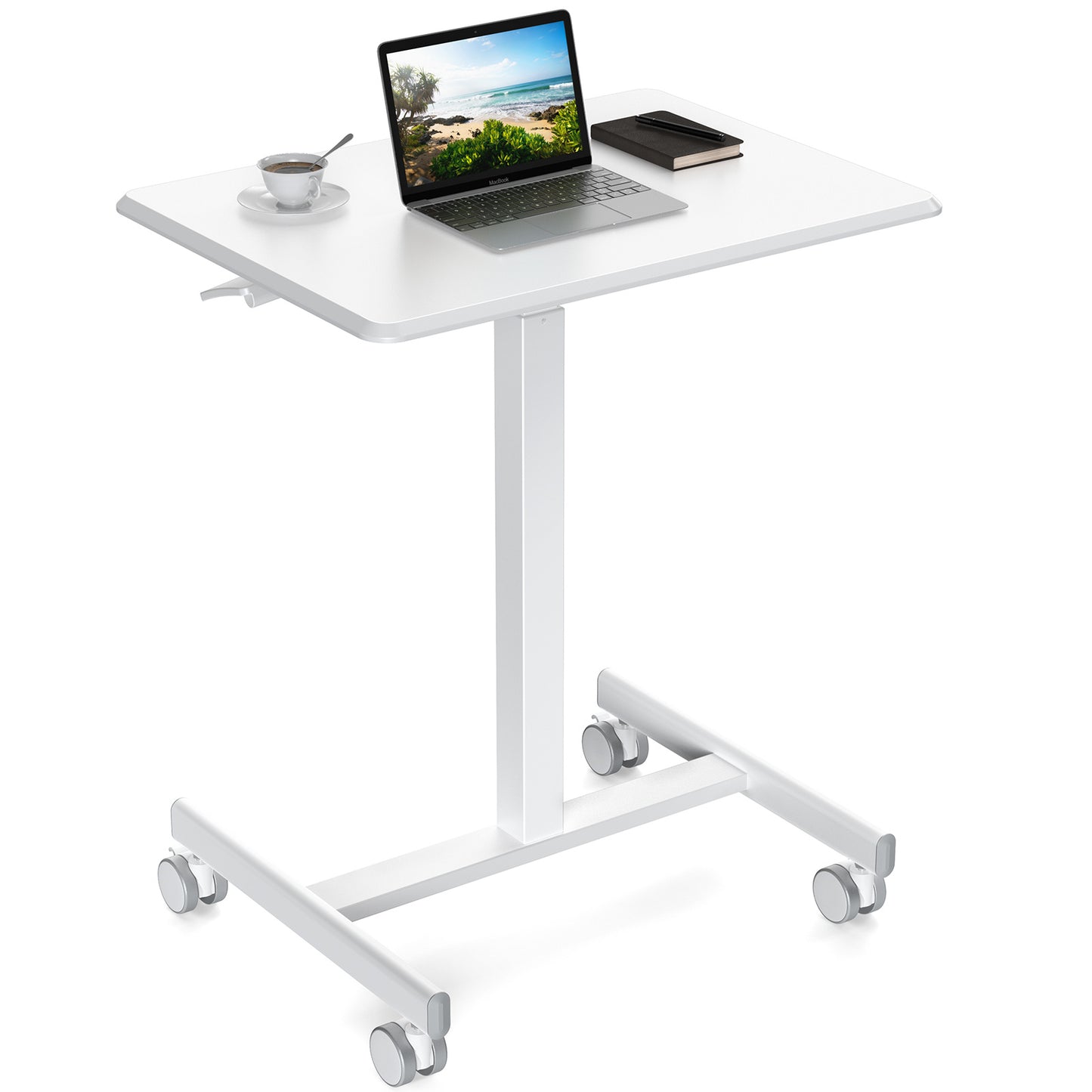Adjustable Rolling Desk Laptop Computer Cart For Home Office Classroom Overbed Table - LaTezza Online Shop