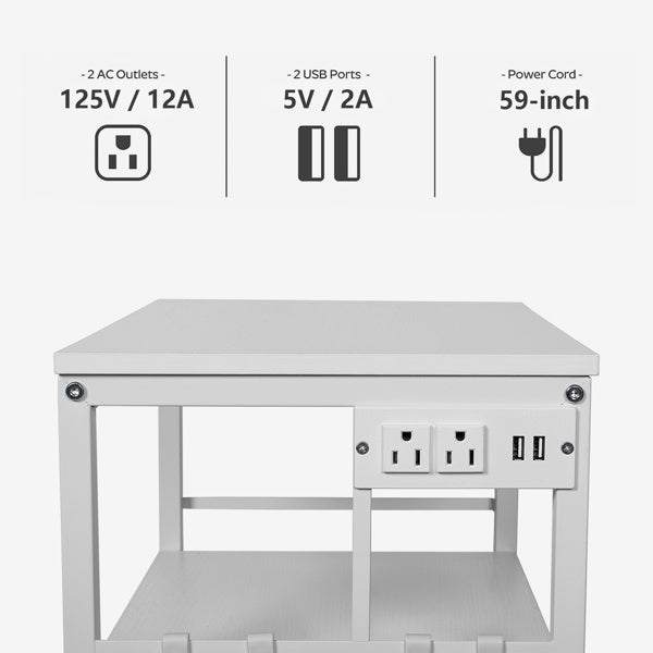 Bedside Table With Charging - LaTezza Online Shop