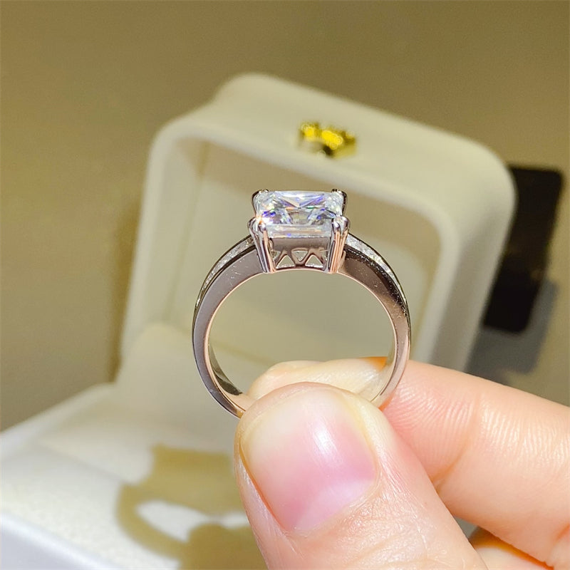 3 Carat Moissanite 925 Sterling Silver Square Shape Ring - LaTezza Online Shop