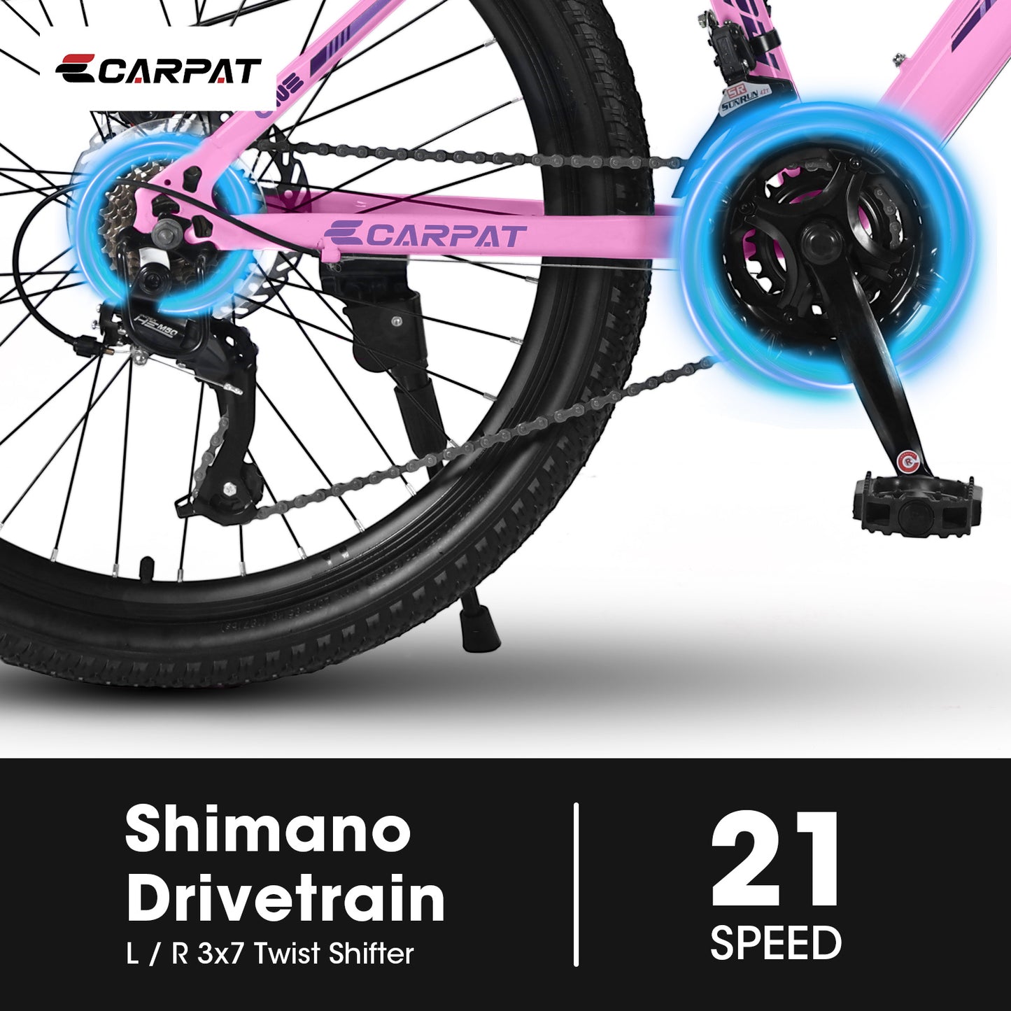 24 Inch Mountain Bike Shimano 21 Speeds With Dual Disc Brakes And 100mm Front Suspension - LaTezza Online Shop