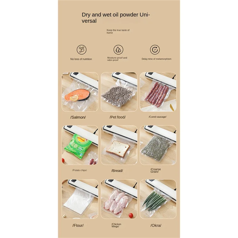 BISM For Home Kitchen, Camping, Travel Portable Vacuum Sealer Machine For Food Storage,Includes 10 Bags Compact EU Plug