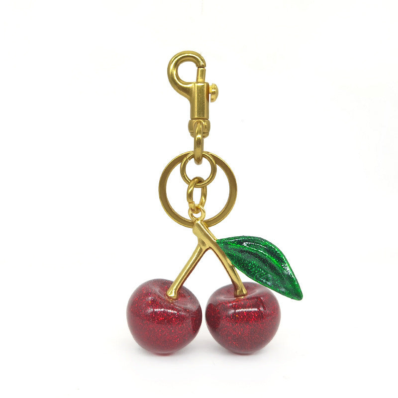 Cherry Crystal Stylish Keychain Car Key Ring Bag Charm