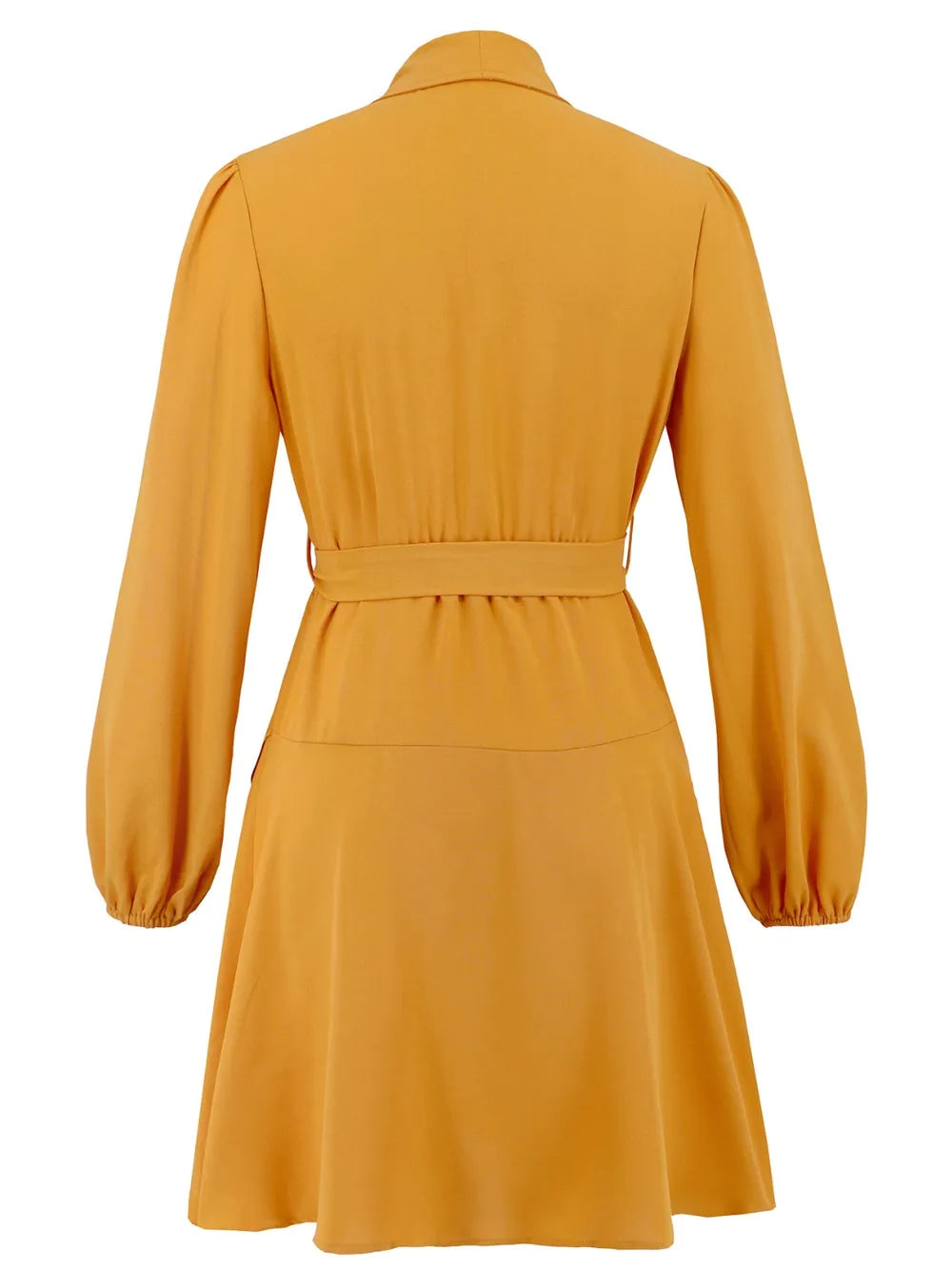 Surplice Tie Waist Long Sleeve Mini Dress - LaTezza Online Shop