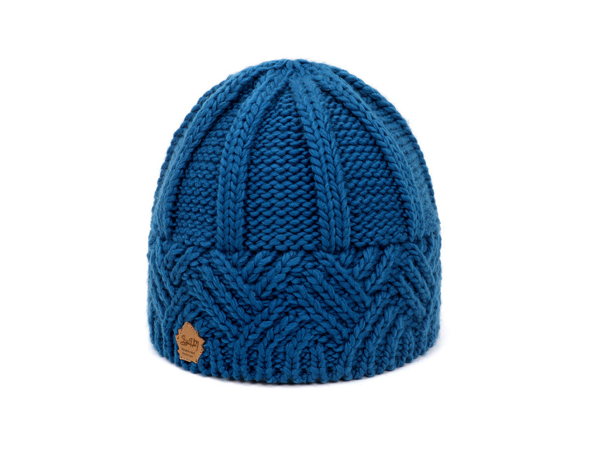 European and American retro style diamond grid coarse needle knitted hat for men and women, fashionable autumn and winter knitted hat - LaTezza Online Shop