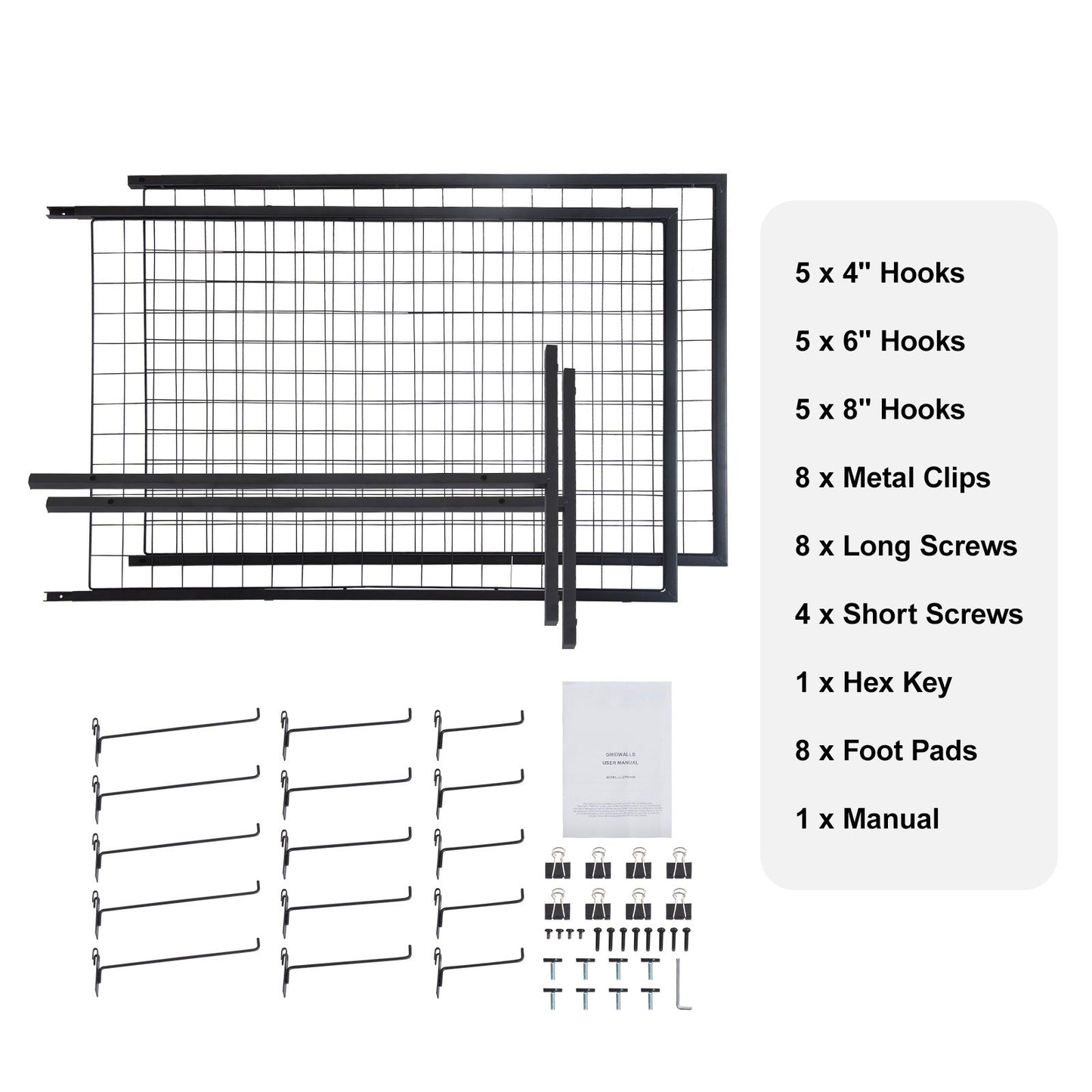 VEVOR Grid Wall Panels Tower 2 Packs Wire Gridwall Display Racks Double Side Gridwall Panels For Art Craft Shows - LaTezza Online Shop