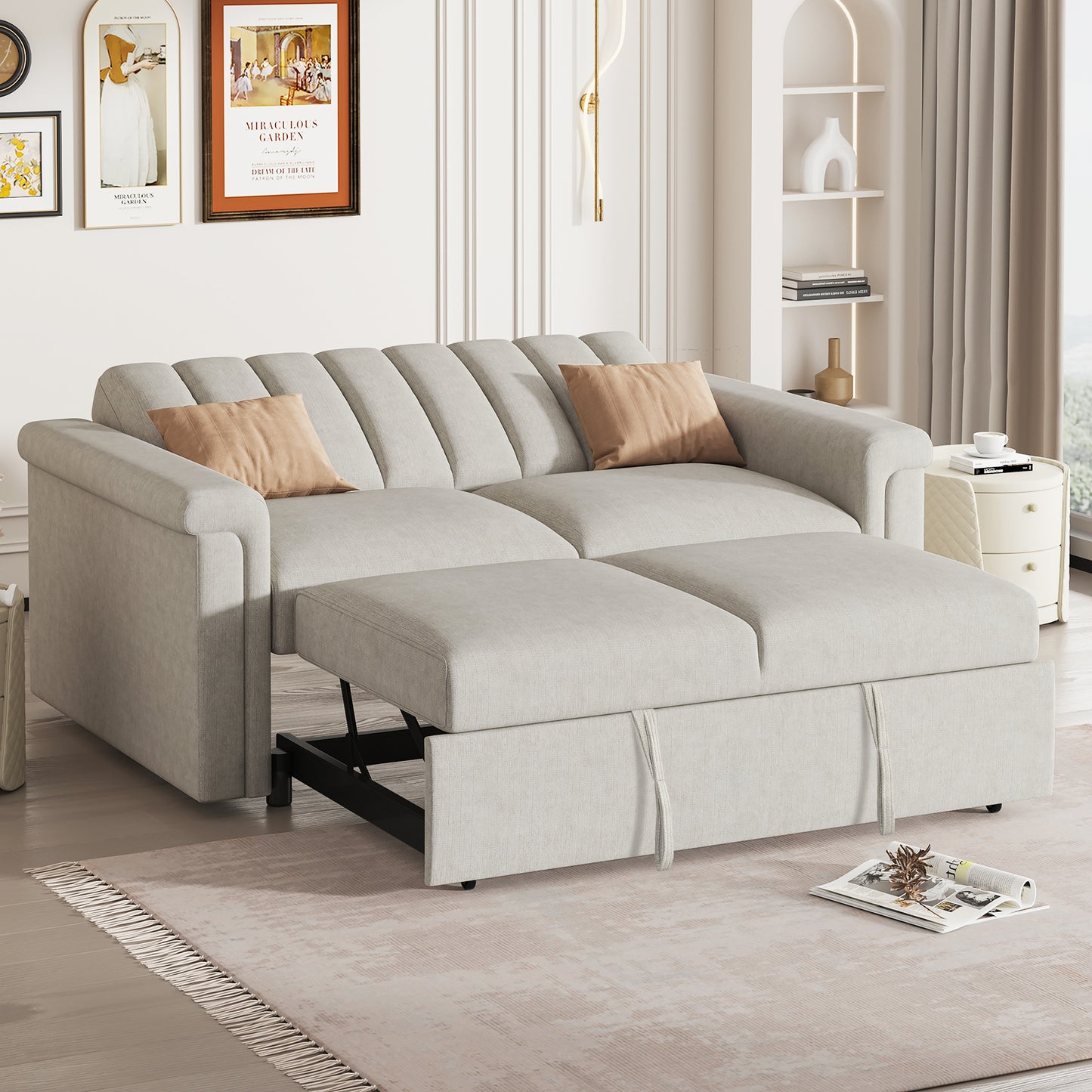 Convertible Soft Cushion Sofa Pull Bed ,for Two People to Sit On - LaTezza Online Shop