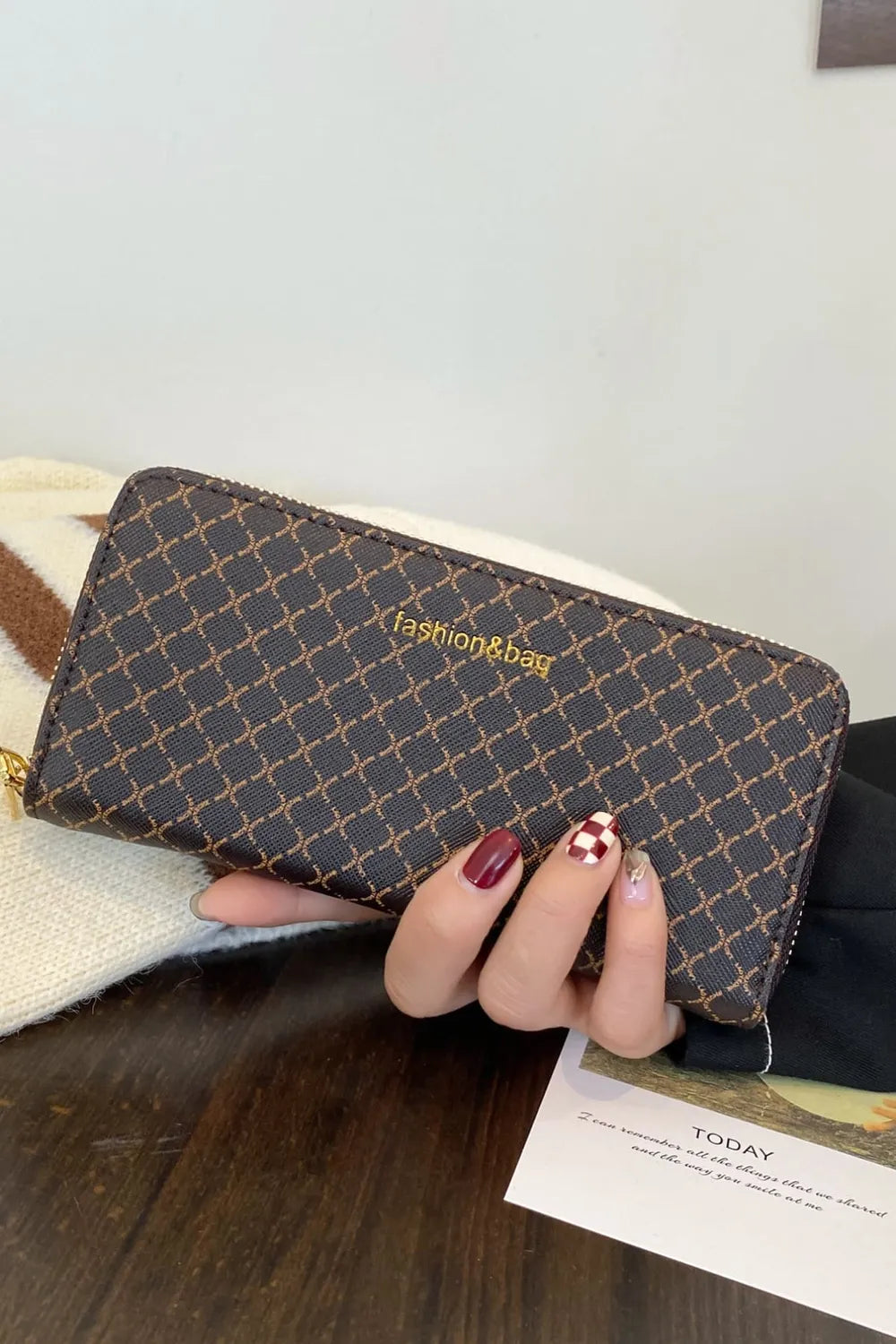 PU Leather Plaid Wallet - LaTezza Online Shop