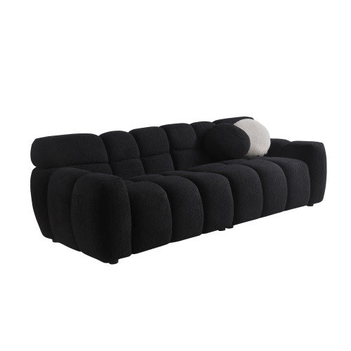 87.4 Length ,35.83 Deepth ,human Body Structure For USA People, Marshmallow Sofa,boucle Sofa ,3 Seater - LaTezza Online Shop