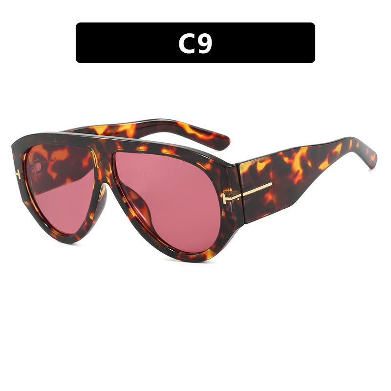 T-shaped large frame sunglasses, pilot's toad fashion cross-border sunglasses, personalized women's sunglasses - LaTezza Online Shop
