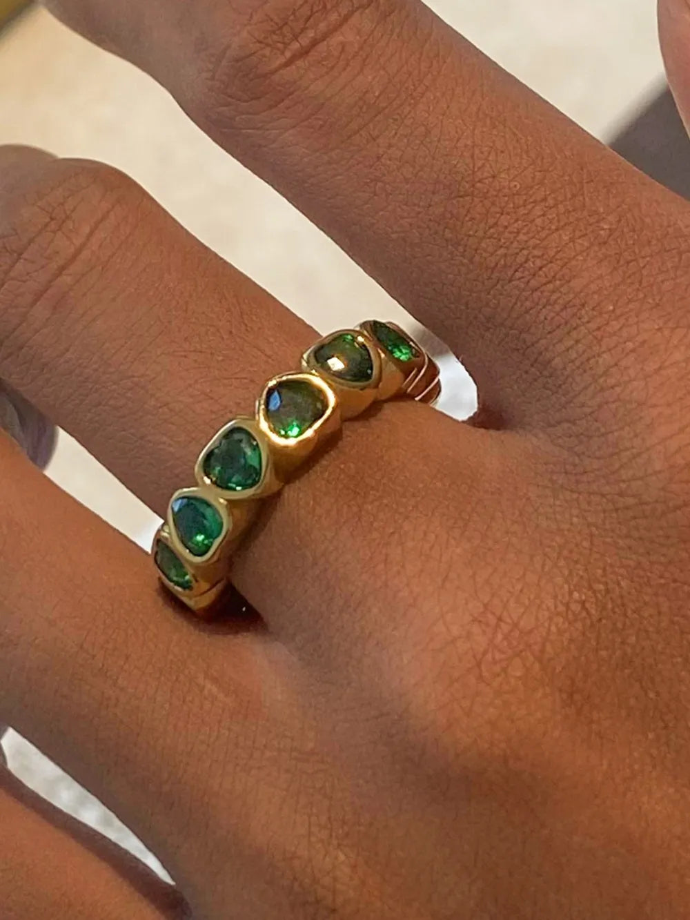 18K Gold-Plated Inlaid Zircon Ring - LaTezza Online Shop