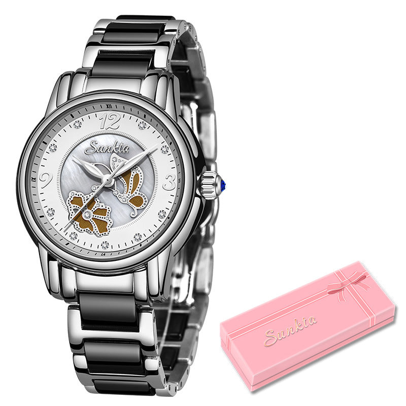 Lige High Quality Ceramic Watch Ladies Watch Exquisite Waterproof Watch - LaTezza Online Shop