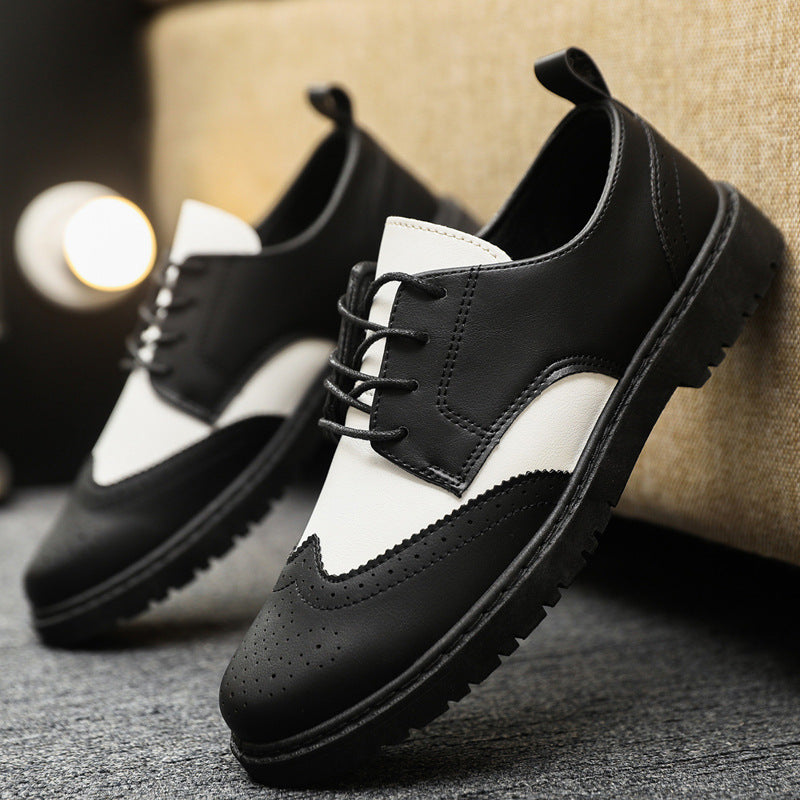 Anti slip Young Black Middle aged Dad High end Wear resistant British Style Casual Men's Formal Leather Shoes Autumn Edition - LaTezza Online Shop