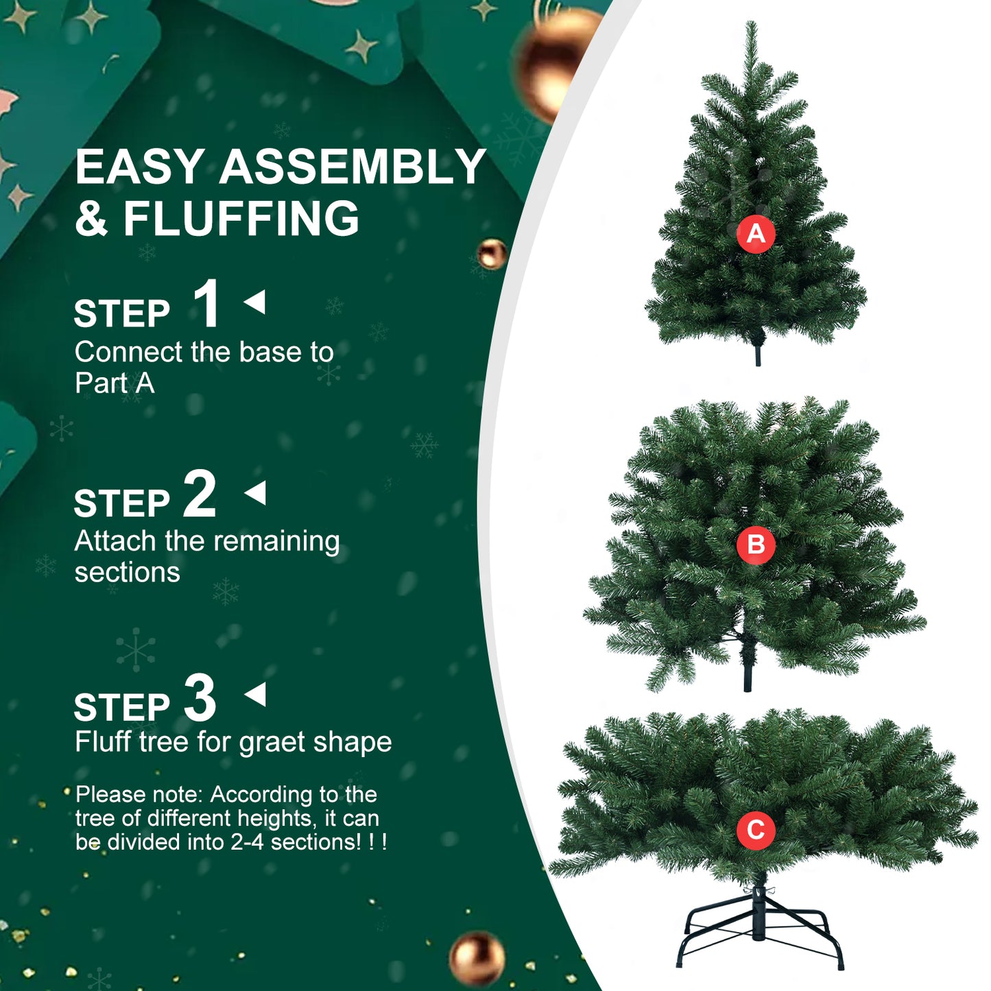5FT PVC Green Memory Wire Christmas tree - LaTezza Online Shop