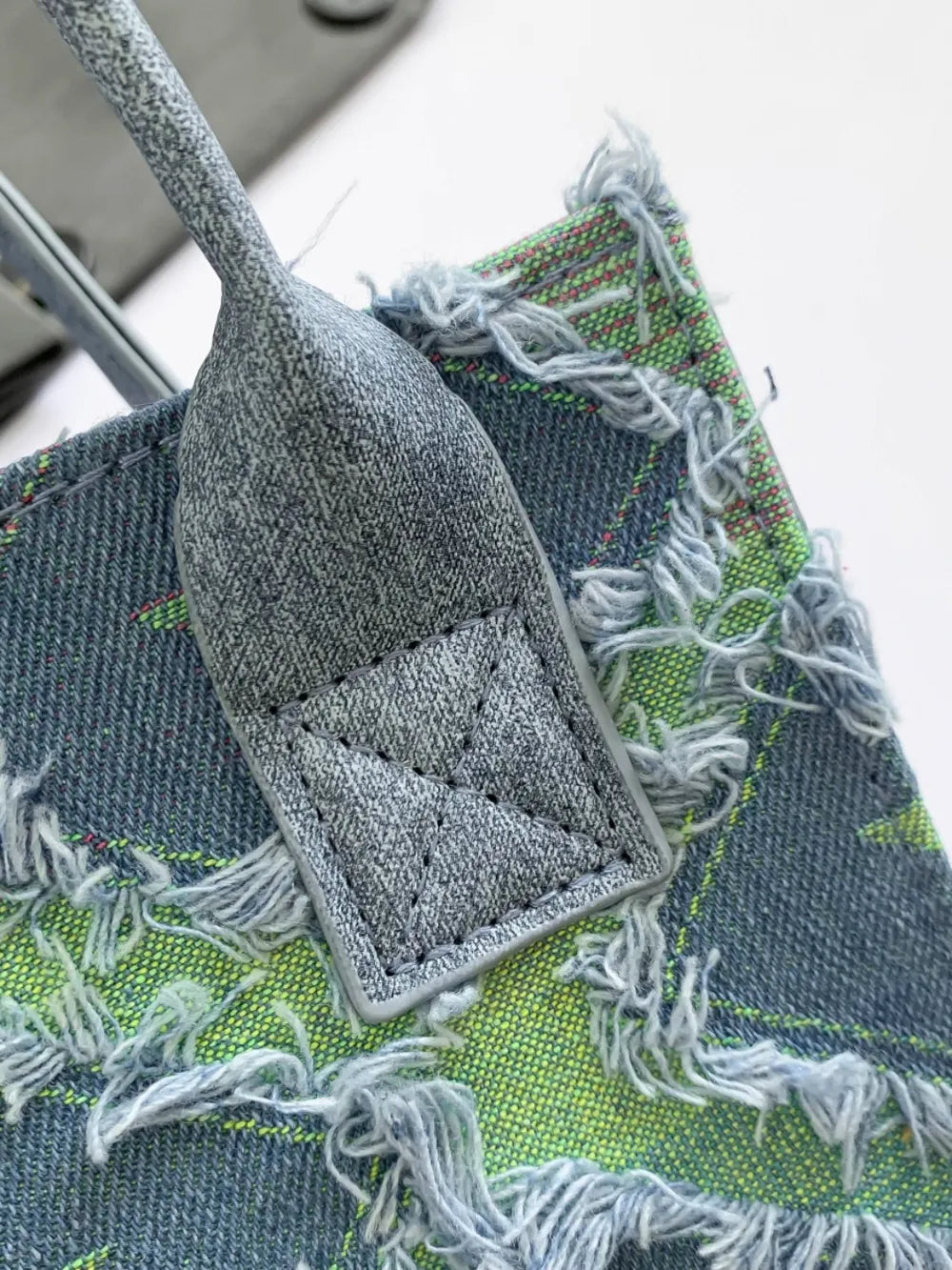 Raw Edge Plaid Shoulder Bag - LaTezza Online Shop
