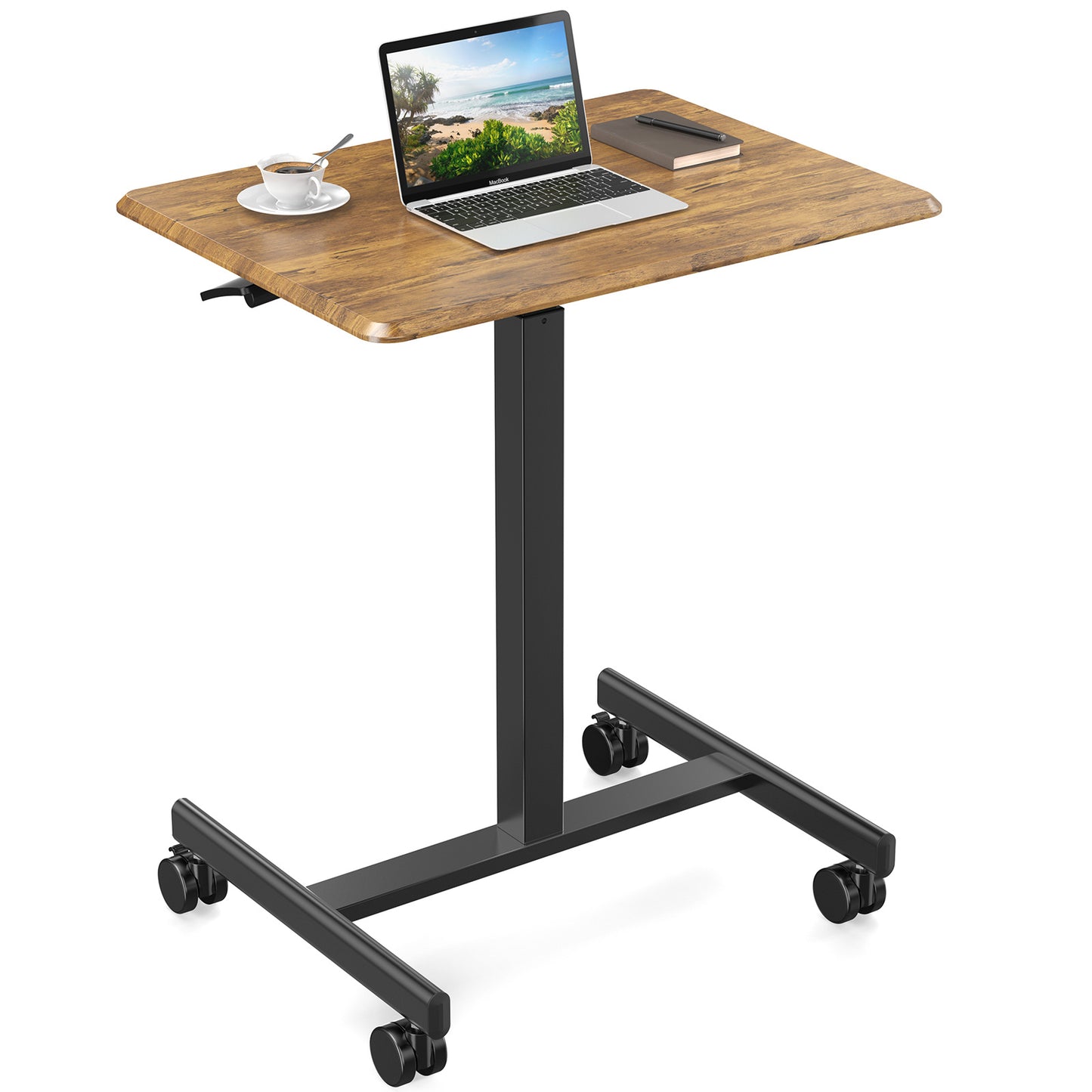 Adjustable Rolling Desk Laptop Computer Cart For Home Office Classroom Overbed Table - LaTezza Online Shop