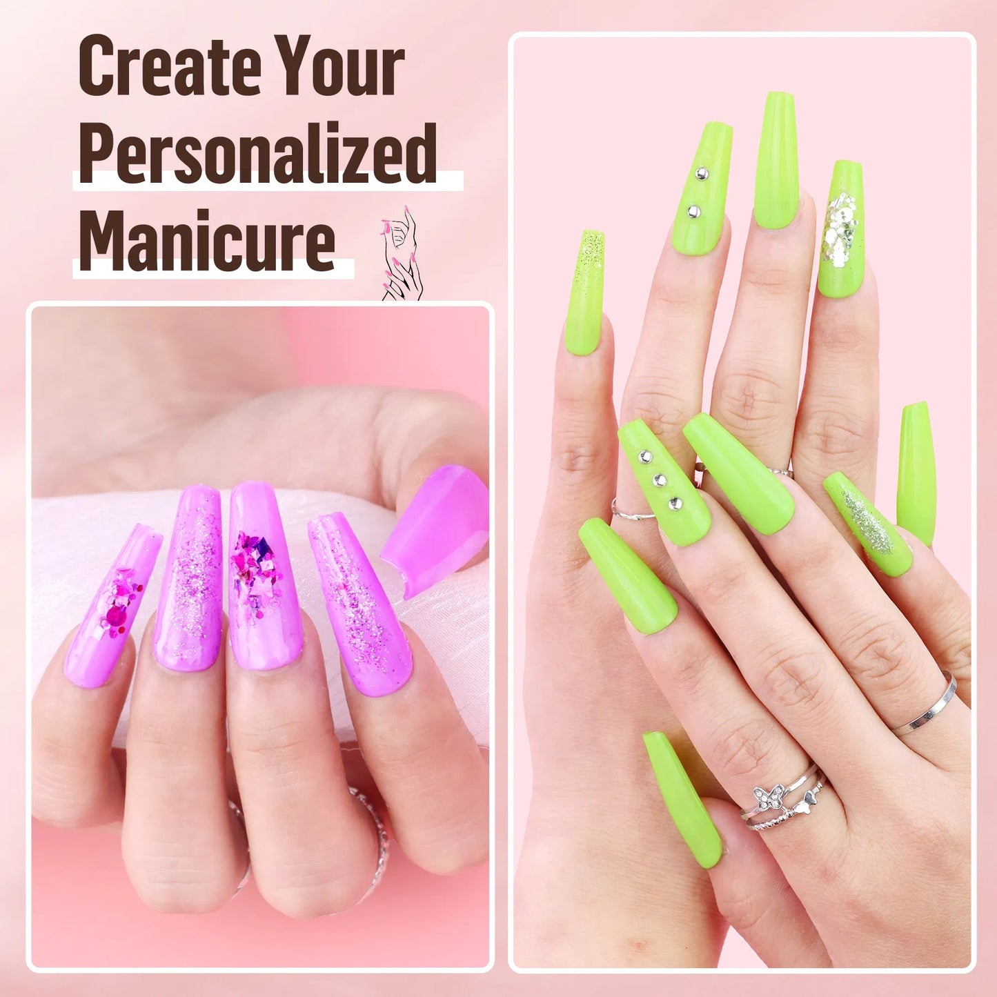 Acrylic Nail Kit With Drill, 4 Colors Gel Polish And UV Light Nail Professional Kit For Beginners - LaTezza Online Shop