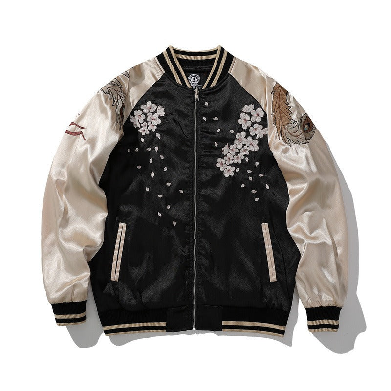 Zhuque Heavy Industry Embroidered Jackets Men and Women Jackets Baseball Uniforms Phoenix Chinese Trend Brand - LaTezza Online Shop