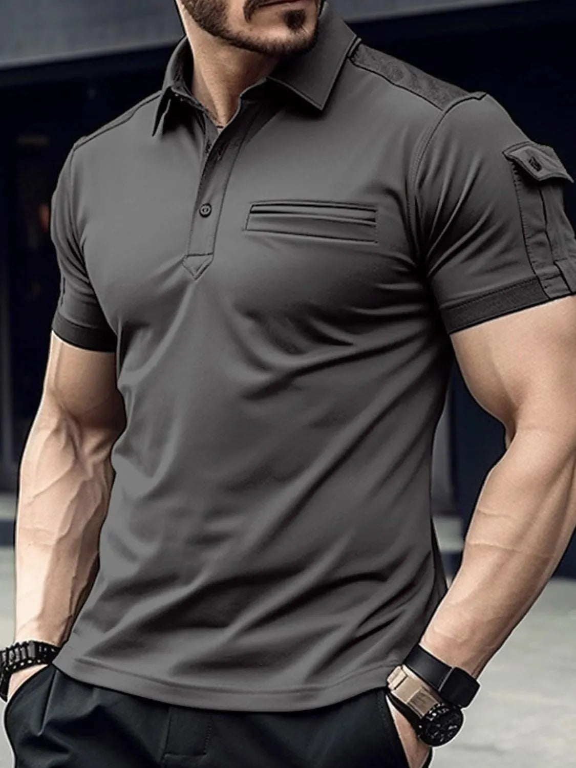 Men's Full Size Collared Neck Short Sleeve Polo Shirt - LaTezza Online Shop