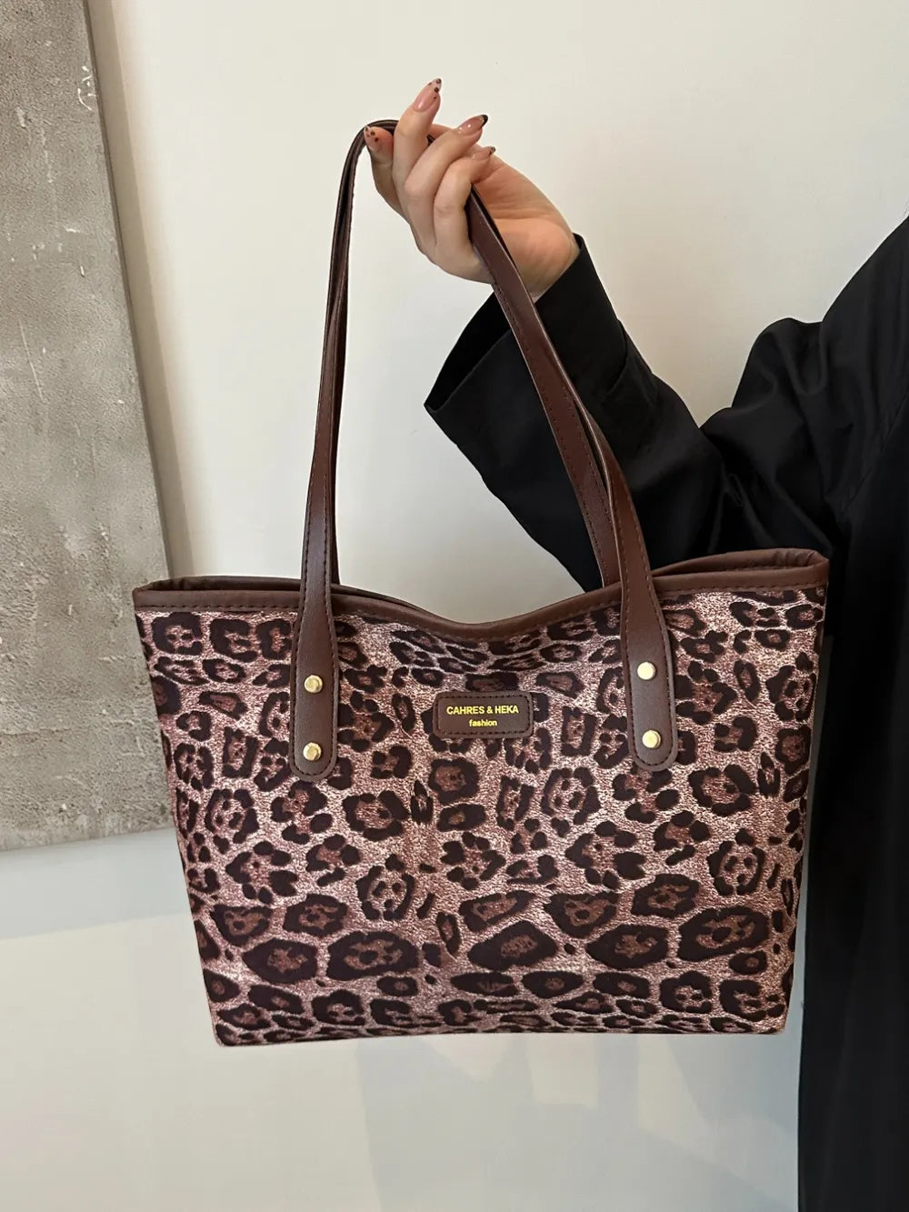Leopard Polyester Tote Bag - LaTezza Online Shop