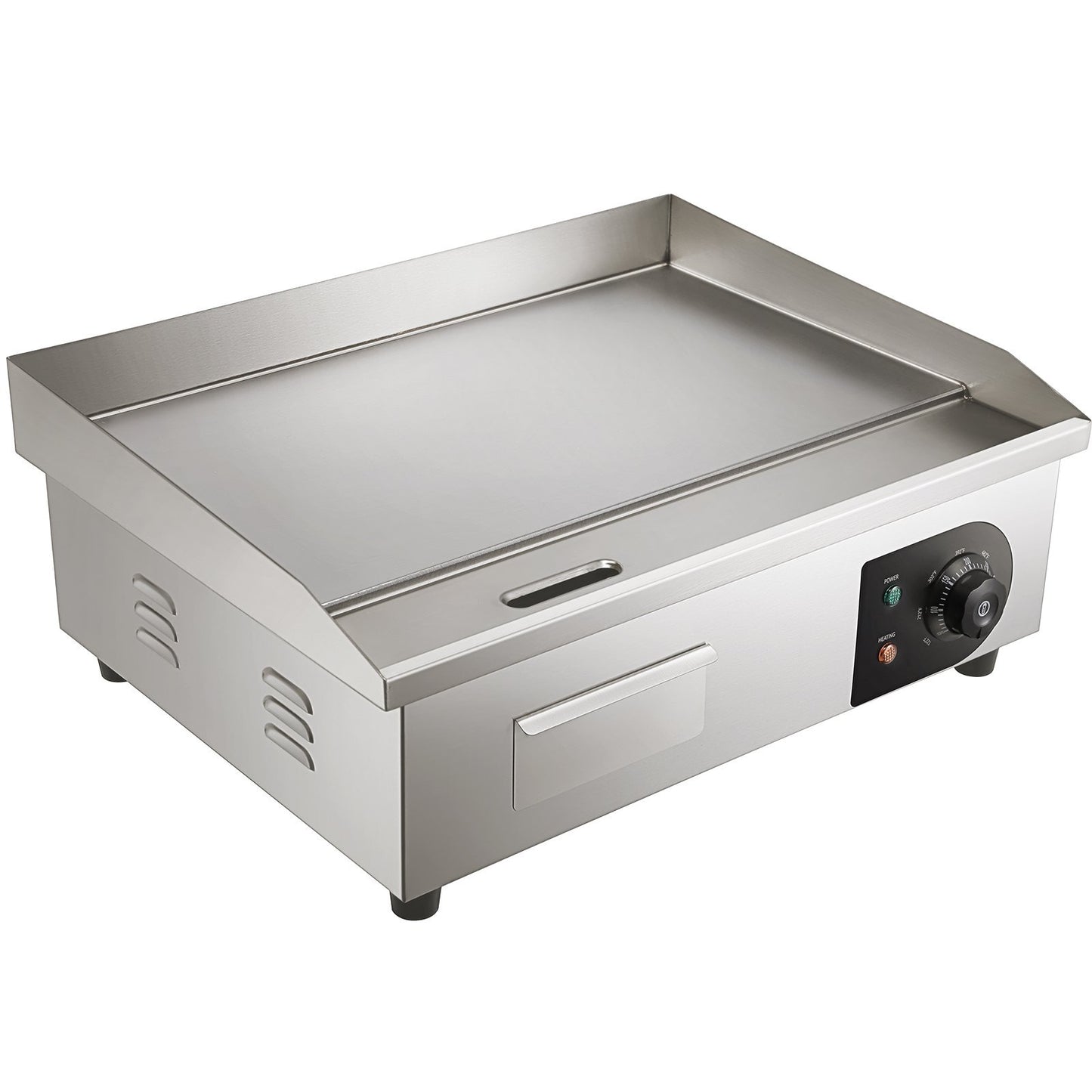 VEVOR ,1600W Countertop Flat Top Steel Teppanyaki Grill With Iron Cooking Plate Adjustable Temp Control 2 Shovels & Brushes, 110V - LaTezza Online Shop