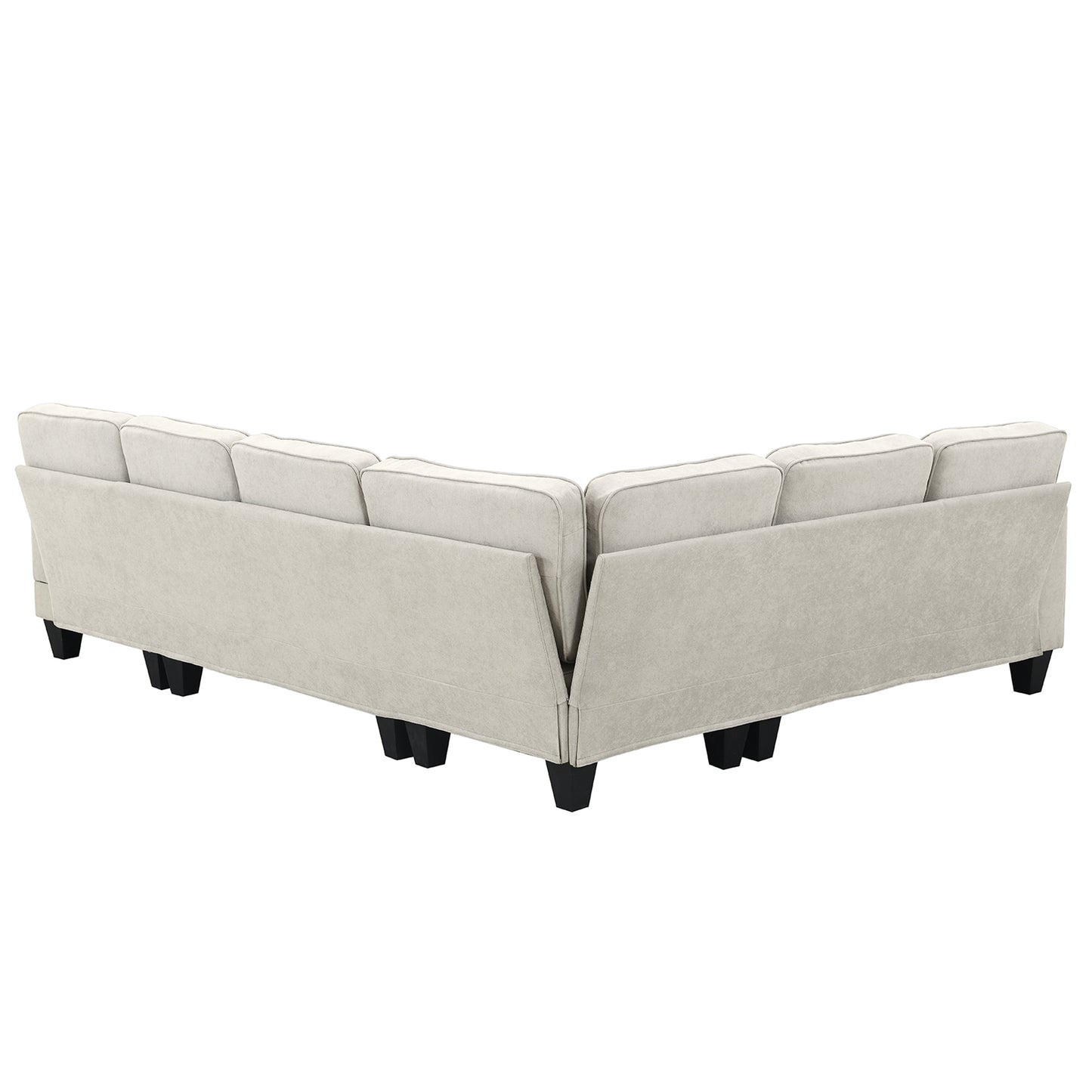 Modern U Shape Sectional Sofa Set 7 Seat Fabric - LaTezza Online Shop