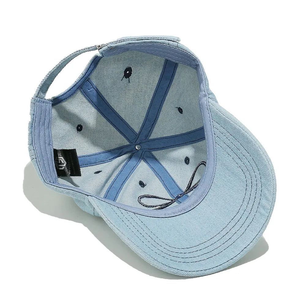 Bow Embroidered Denim Baseball Cap - LaTezza Online Shop