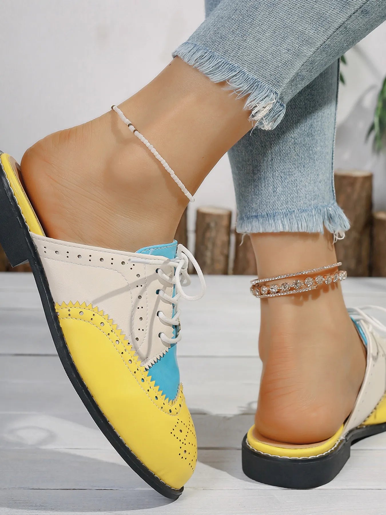 Eyelet Lace Up Slip-Ons - LaTezza Online Shop