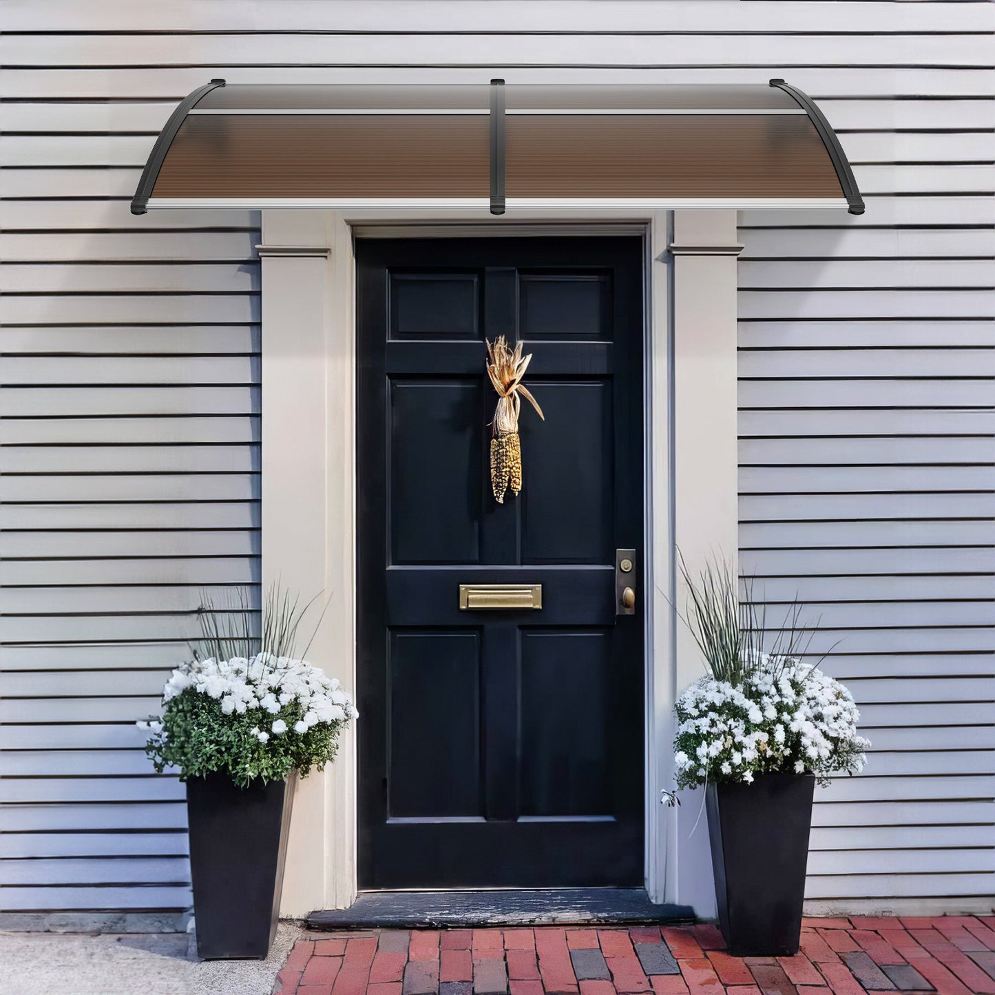 VEVOR Window Door Awning Canopy , UPF 50 Polycarbonate Entry Door Outdoor Window Awning Exterior, Front Door Overhang Awning For Sun Shutter, UV, Rain, Snow Protection, Hollow Sheet - LaTezza Online Shop