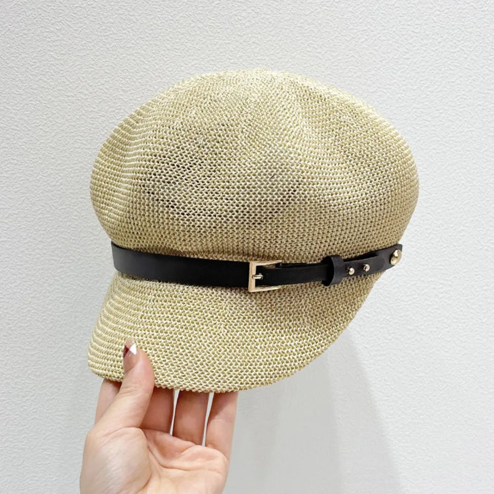 Straw Woven Buckle Hat - LaTezza Online Shop