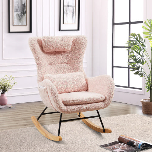 Rocking Chair Nursery, Modern Rocking Chair With High Backrest - LaTezza Online Shop