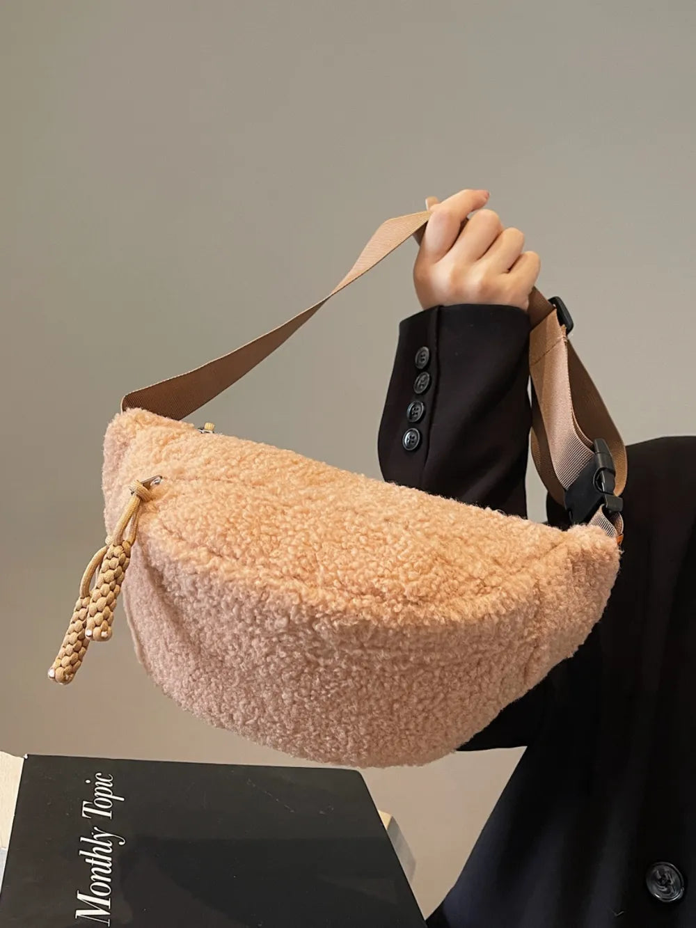 Sherpa Crossbody Bag with Adjustable Strap - LaTezza Online Shop