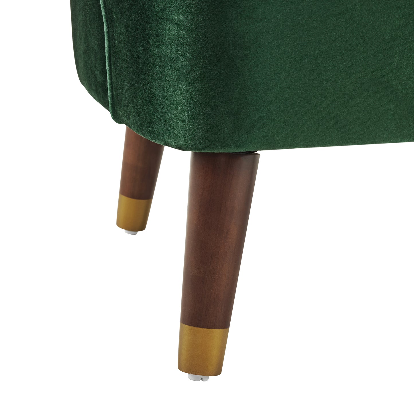Green Upholstered Barrel Accent Chair With Wooden Legs - LaTezza Online Shop