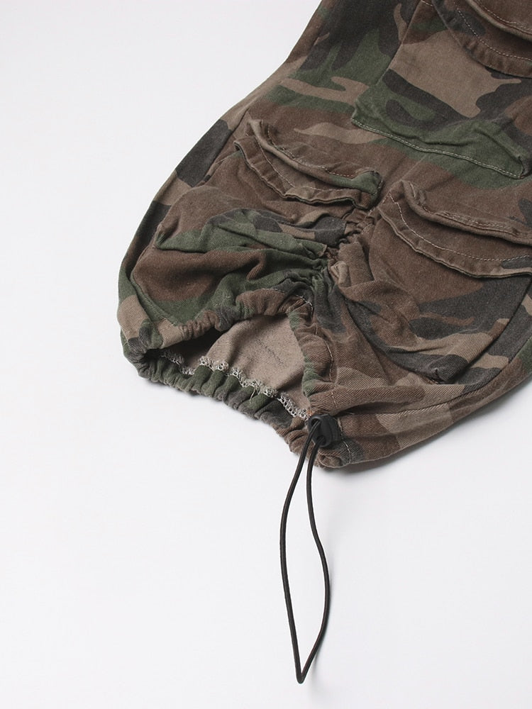 Camouflage Wide Leg Pants For Women High Waist Casual Loose Streetwear Trousers Female Autumn Clothing Fashion - LaTezza Online Shop