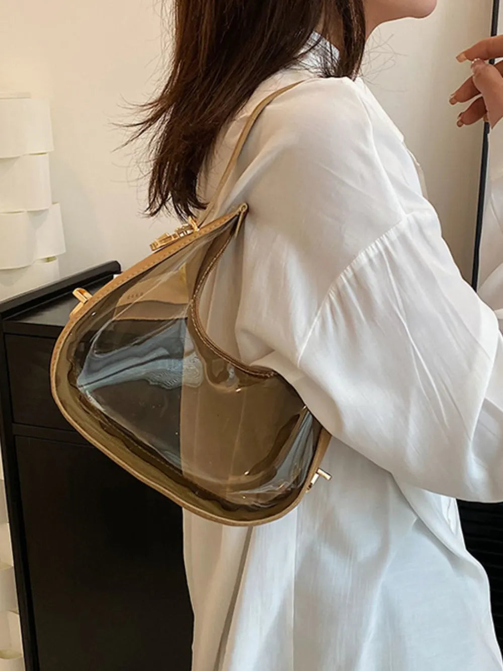 Shoulder Bag PU Leather PVC Transparent - LaTezza Online Shop