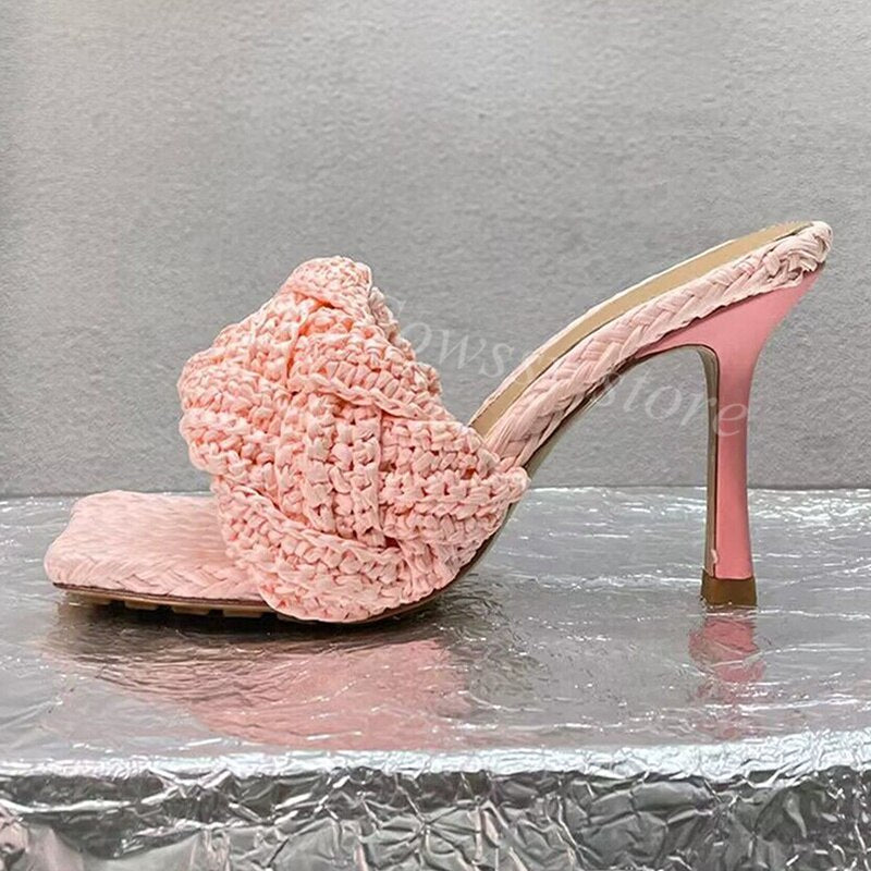 Pumps Vine Grass Woven Design Sexy High Heel Shoes Fairy Outdoor Ball High Heel Slippers - LaTezza Online Shop