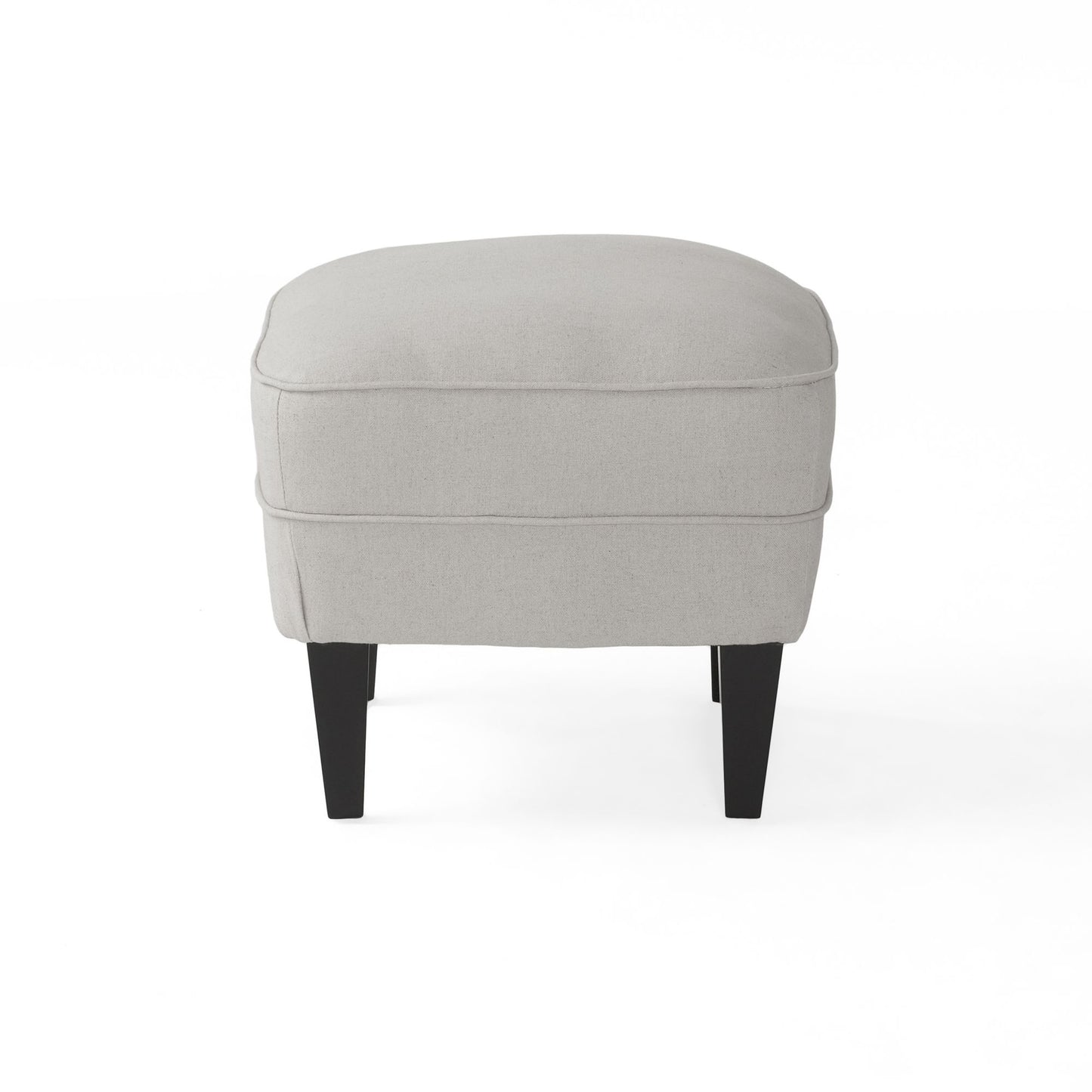 Arm Chair with Ottoman Modern light grey tufted fabric club chair and Ottoman set, stylish cushioned armchair - LaTezza Online Shop