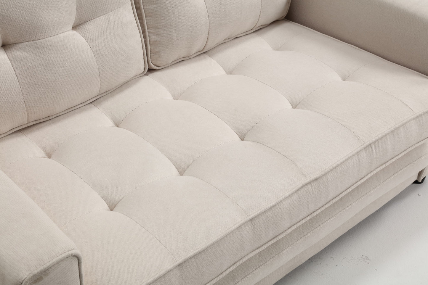 3 Fold Sofa Convertible Futon Couch sleeper sofabed Space saving loveseat Dark Gray & Light Gray & Beige - LaTezza Online Shop
